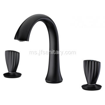 Fesyen Blackened Dua Handle Basin Faucets untuk Tenggelam